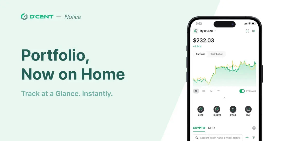 A Fresh Look at Your Assets: D’CENT Portfolio Now on the Home Screen