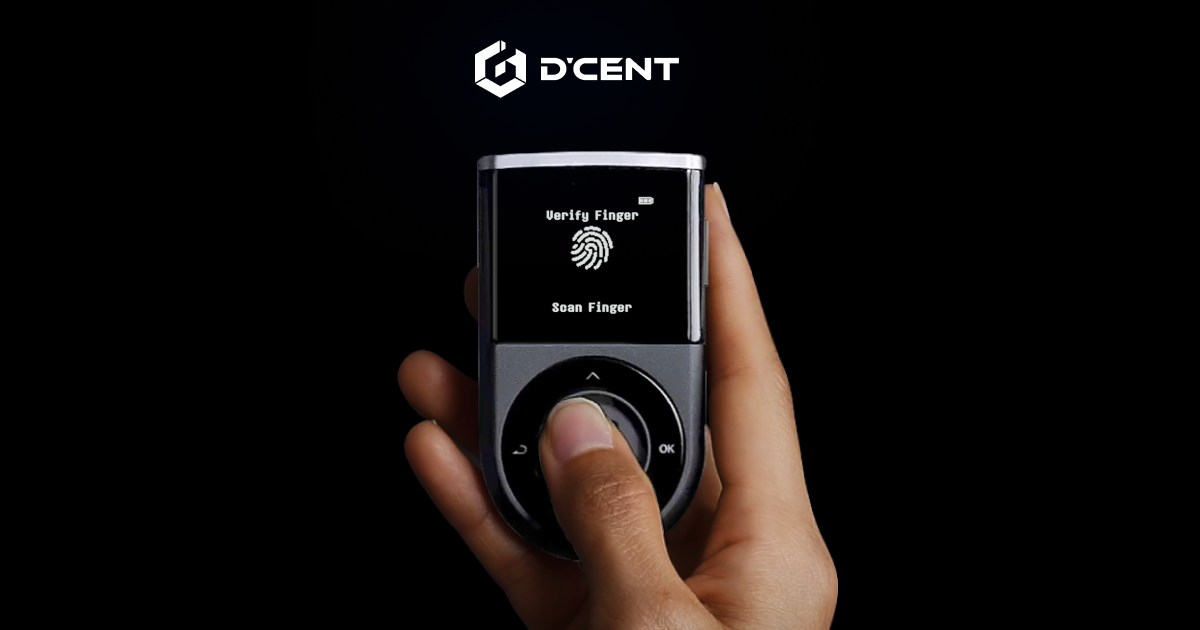 新品未使用　暗号資産　D'CENT Wallet 　指紋認証型コールドウォレット 指紋認証型 コールド・ウォレット