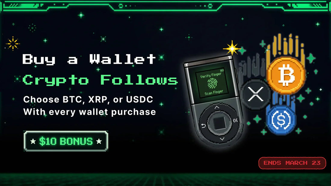 Buy a D’CENT Wallet and Get Up to $10 in Crypto (BTC, XRP, or USDC)