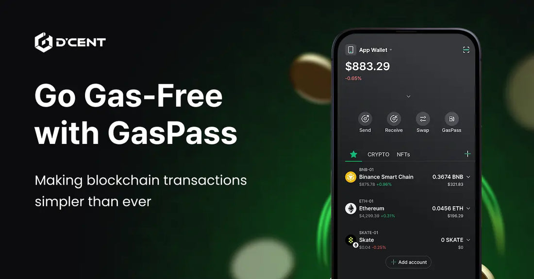 D’CENT Wallet Launches GasPass: Gas-Free Digital Asset Transactions