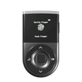 D CENT Biometric Wallet front view showing Verify Finger screen with fingerprint sensor and navigation pad